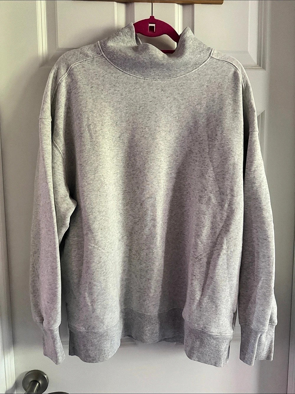 Offline by Aerie Cloud Fleece Oversized Mockneck Sweatshirt Mockneck Gray Medium